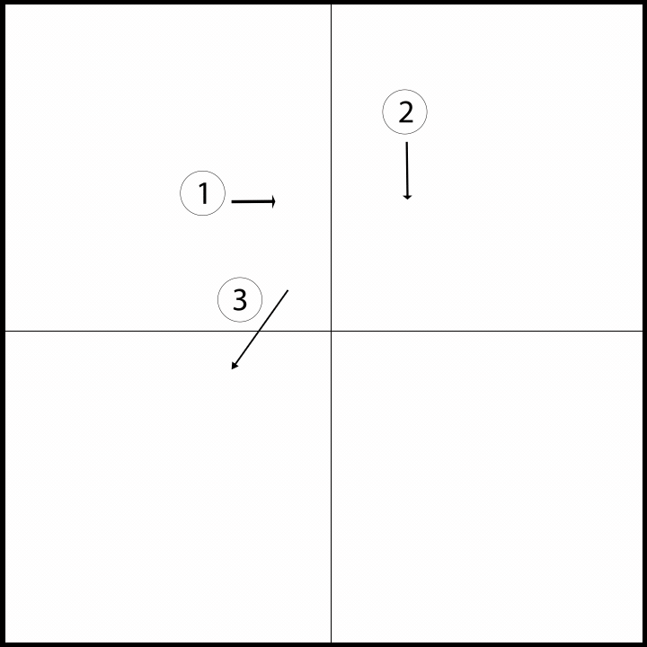 Stroke order for オ
